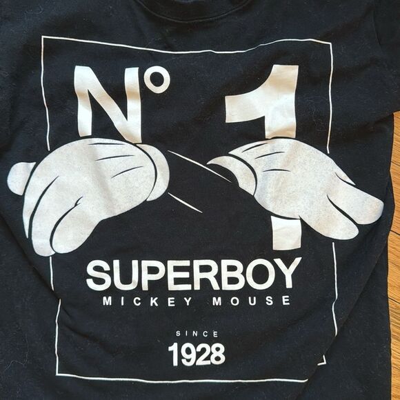 Stay real Disney collection Mickey Mouse black tee shirt size Small - Picture 2 of 5